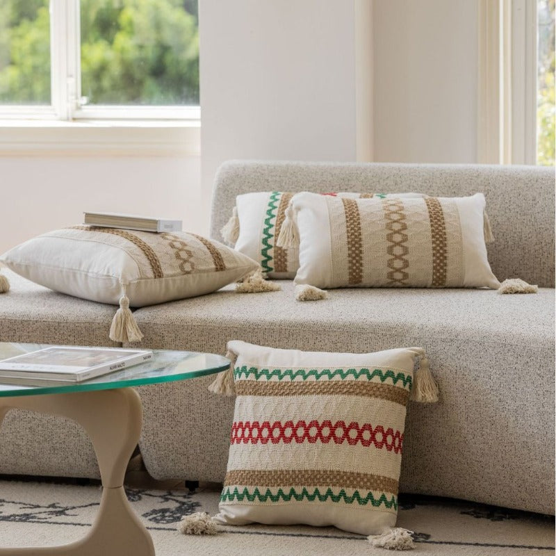 american jacquard multicolor cushion cover, view 5 - MRSLM