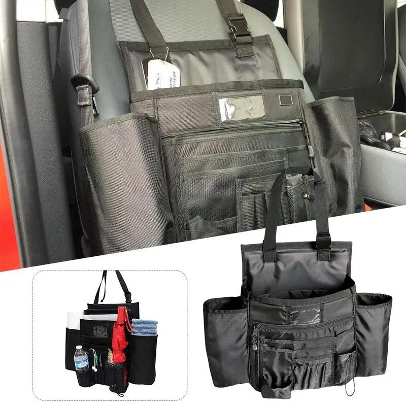 front seat car organizer with multi-pocket storage, view 3 - MRSLM