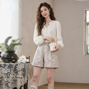 floral jacquard shorts, view 3 - MRSLM