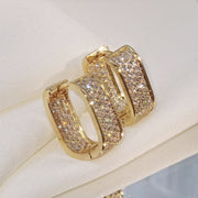 double sided synthetic zircon earrings, view 3 - MRSLM