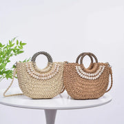 Handmade woven seashell crossbody handbag - MRSLM