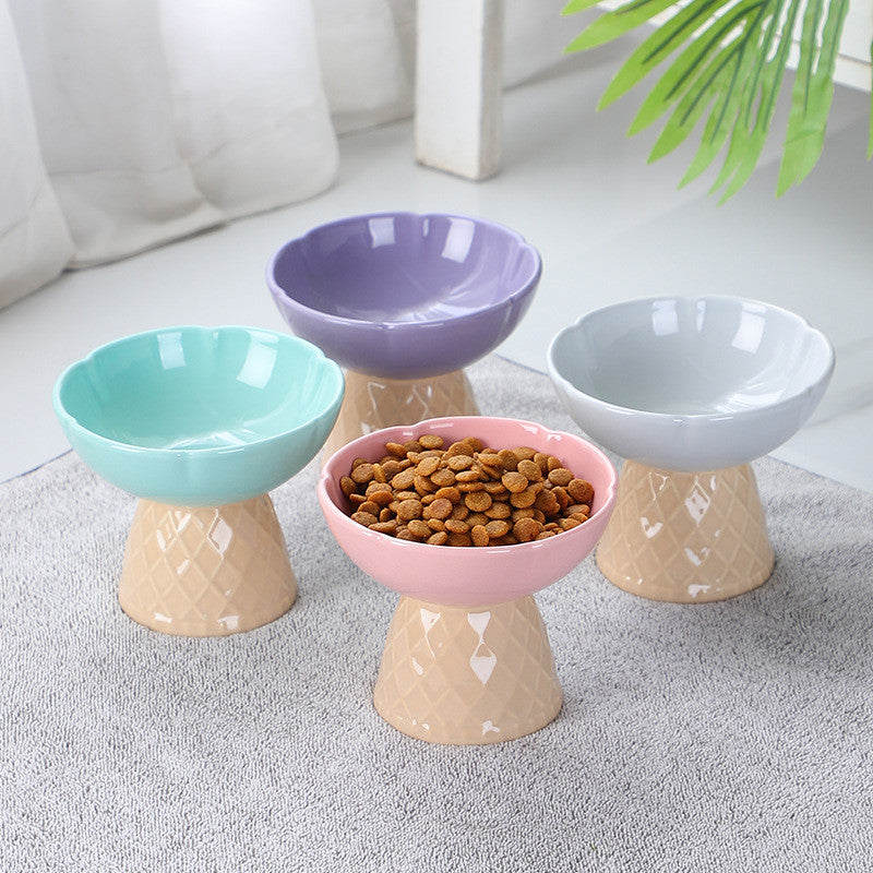 ceramic ice cream cat and dog bowl, view 7 - MRSLM