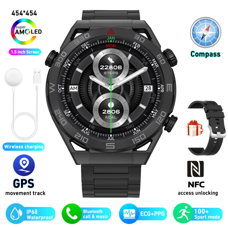 amoled bluetooth calling smart watch, view 7 - MRSLM
