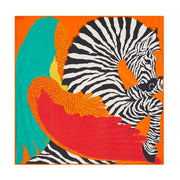 90cm silk blend square scarf, view 2 - MRSLM