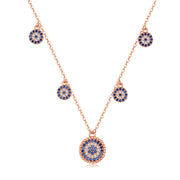 silver demon eye necklace, view 3 - MRSLM