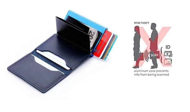 rfid blocking card wallet, view 3 - MRSLM