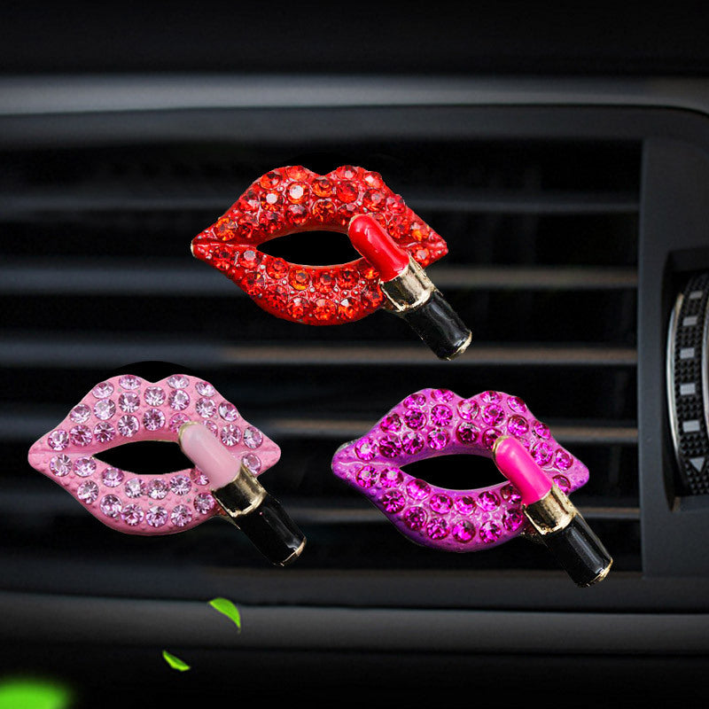 red lips car air freshener clip - MRSLM