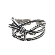 vintage s925 silver bends and hitches ring, view 7 - MRSLM