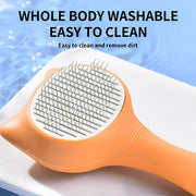 self-cleaning dog and cat grooming brush, view 6 - MRSLM