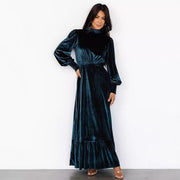 half turtleneck velvet dress, view 5 - MRSLM
