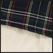 Buffalo plaid pet Christmas stocking with paw print, view 8 - MRSLM