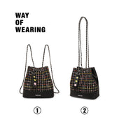 wool chain backpack, view 8 - MRSLM