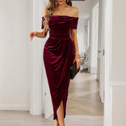 women's strapless bodycon long dress, view 3 - MRSLM