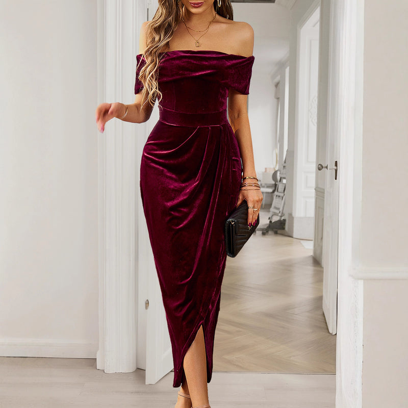 women's strapless bodycon long dress, view 3 - MRSLM