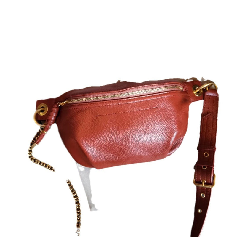 leather shoulder messenger bag, view 5 - MRSLM