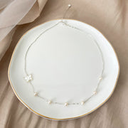 mother shell pearl necklace, view 3 - MRSLM