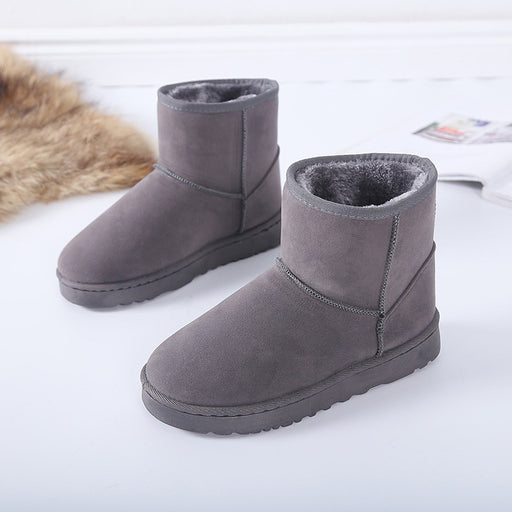 Women's faux fur lined suede snow boots - MRSLM