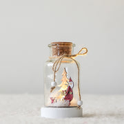 Light-up Christmas glass jar snow scene decoration, view 5 - MRSLM