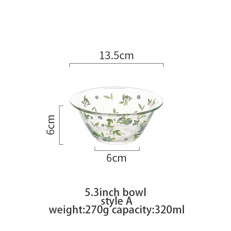transparent glass salad fruit bowl, view 10 - MRSLM