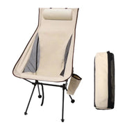 folding camping chair with headrest, view 3 - MRSLM