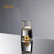 Borosilicate glass double bottom gold foil tea cup, view 3 - MRSLM