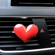 Red heart car air freshener clip, view 6 - MRSLM
