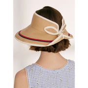 summer raffia visor cap, view 6 - MRSLM