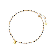 pearl charm s925 silver anklet, view 3 - MRSLM