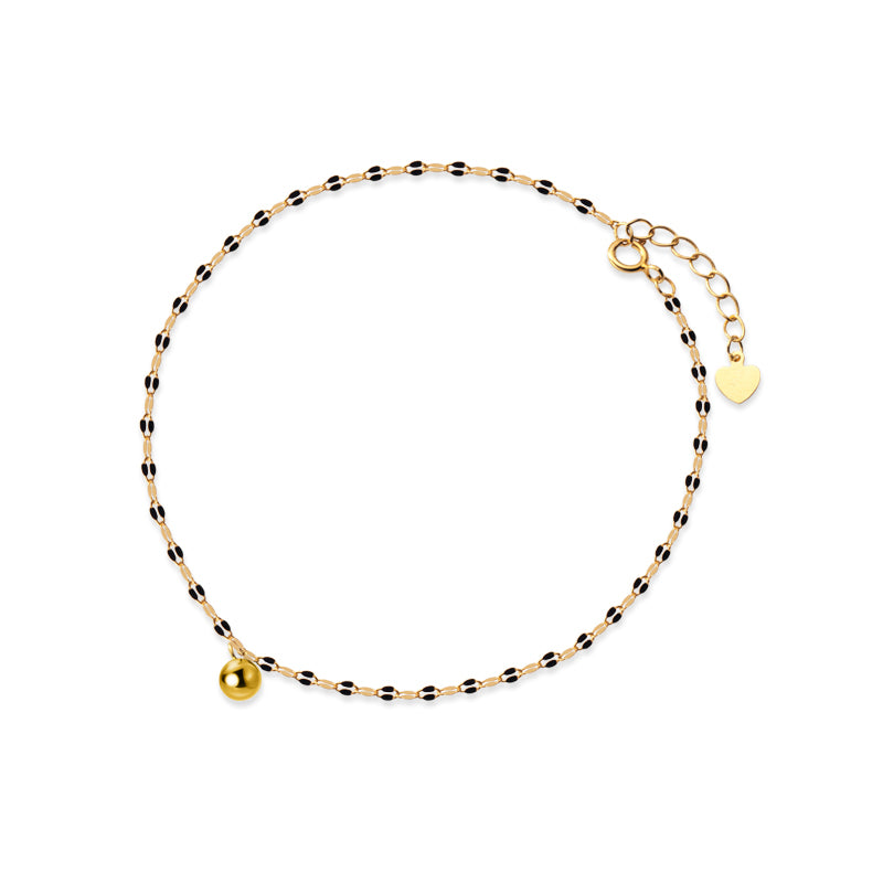 pearl charm s925 silver anklet, view 3 - MRSLM