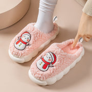 snowman plush house slippers, view 5 - MRSLM