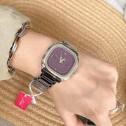 Women's retro square steel belt watch, view 5 - MRSLM