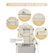 stylish nylon travel backpack, view 6 - MRSLM