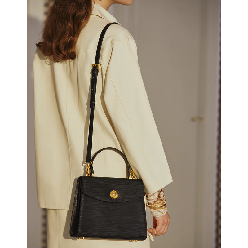 retro split leather shoulder handbag, view 10 - MRSLM