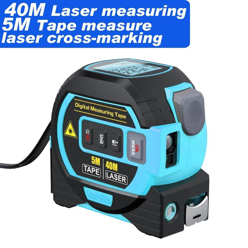 multi-function laser distance meter with tape measure, view 3 - MRSLM