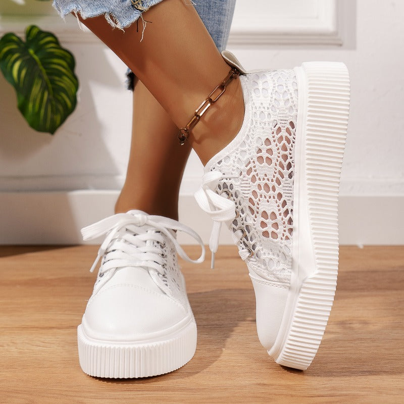 women's lace-up platform sneakers, view 6 - MRSLM