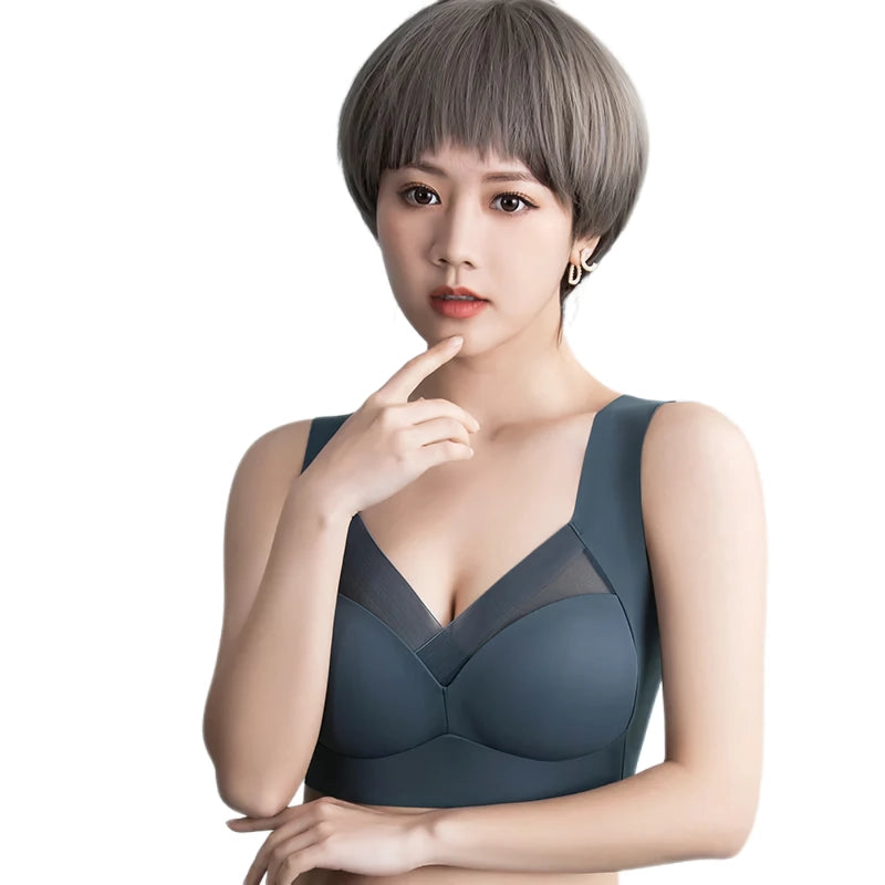 Seamless plus size sports bra, view 7 - MRSLM