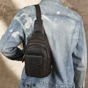 retro leather shoulder bag for men, view 4 - MRSLM