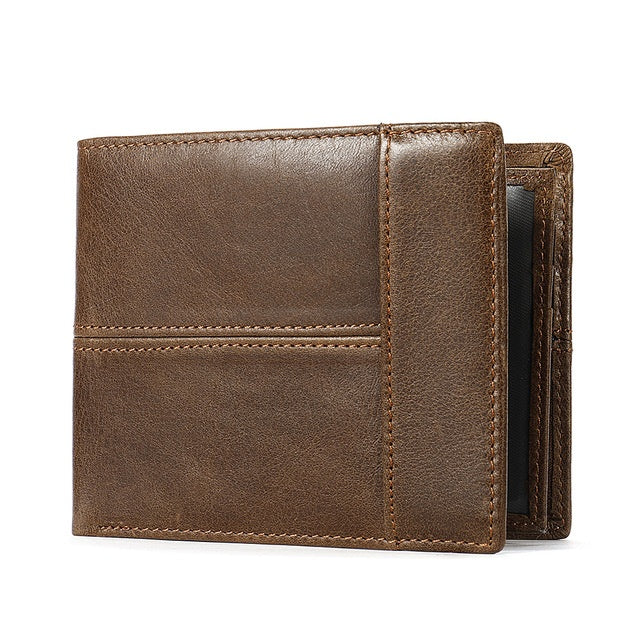 men's leather short wallet, view 5 - MRSLM