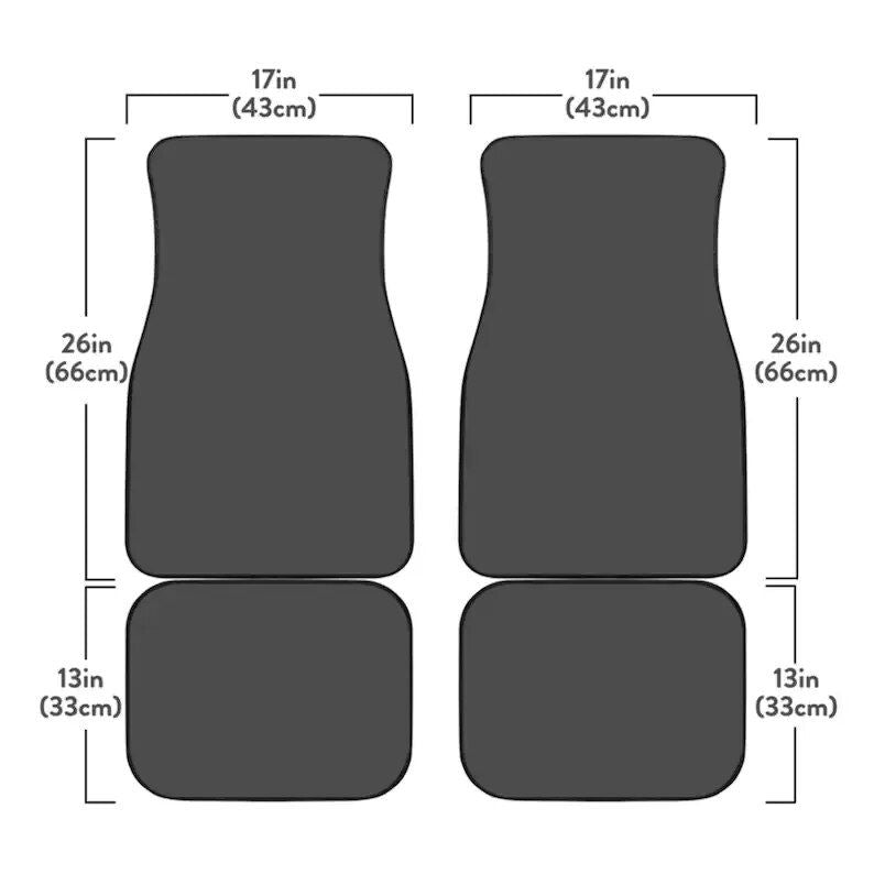 cow print car floor mats, view 2 - MRSLM