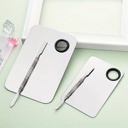 stainless steel mixing palette with spatula, view 9 - MRSLM