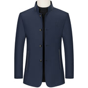 Men's stand collar slim top, view 6 - MRSLM
