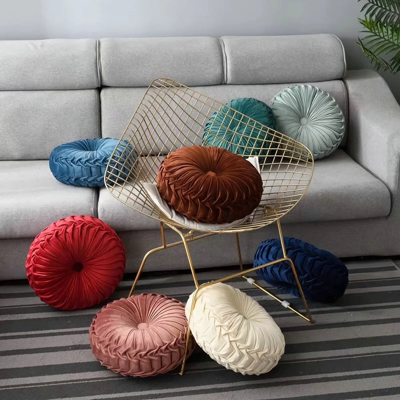 round velvet throw pillow, view 12 - MRSLM