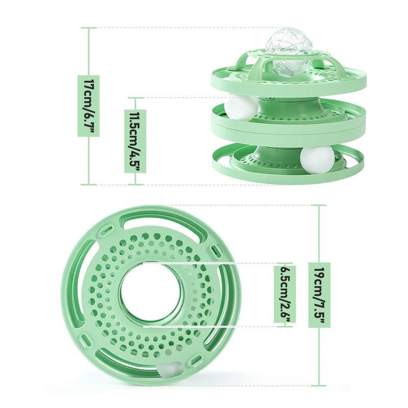 cat toy round tower, view 2 - MRSLM