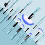 32pcs blue makeup brushes set, view 6 - MRSLM