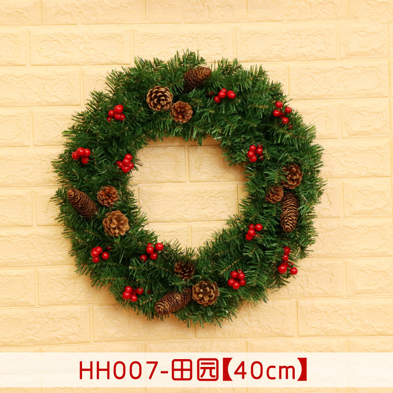 Rattan Christmas door wreath, view 11 - MRSLM