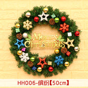 Rattan Christmas door wreath, view 6 - MRSLM