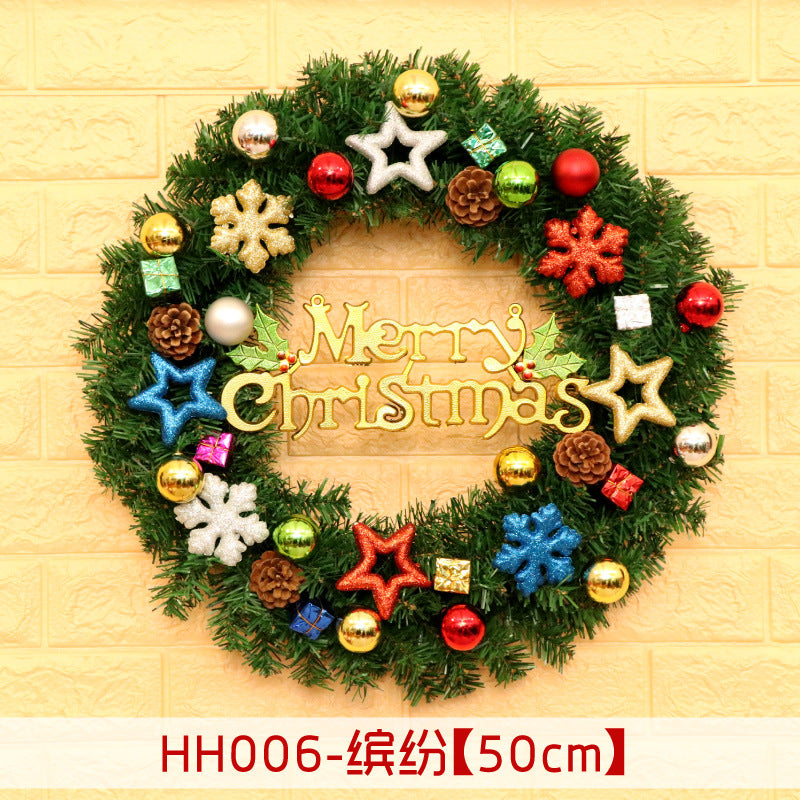 Rattan Christmas door wreath, view 6 - MRSLM