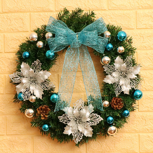 Rattan Christmas door wreath - MRSLM