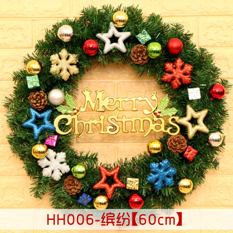 Rattan Christmas door wreath, view 8 - MRSLM