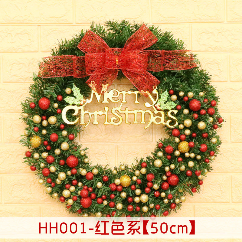 Rattan Christmas door wreath, view 4 - MRSLM